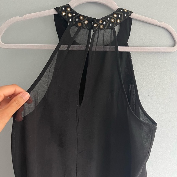 Sefra black halter top blouse - Picture 4 of 8